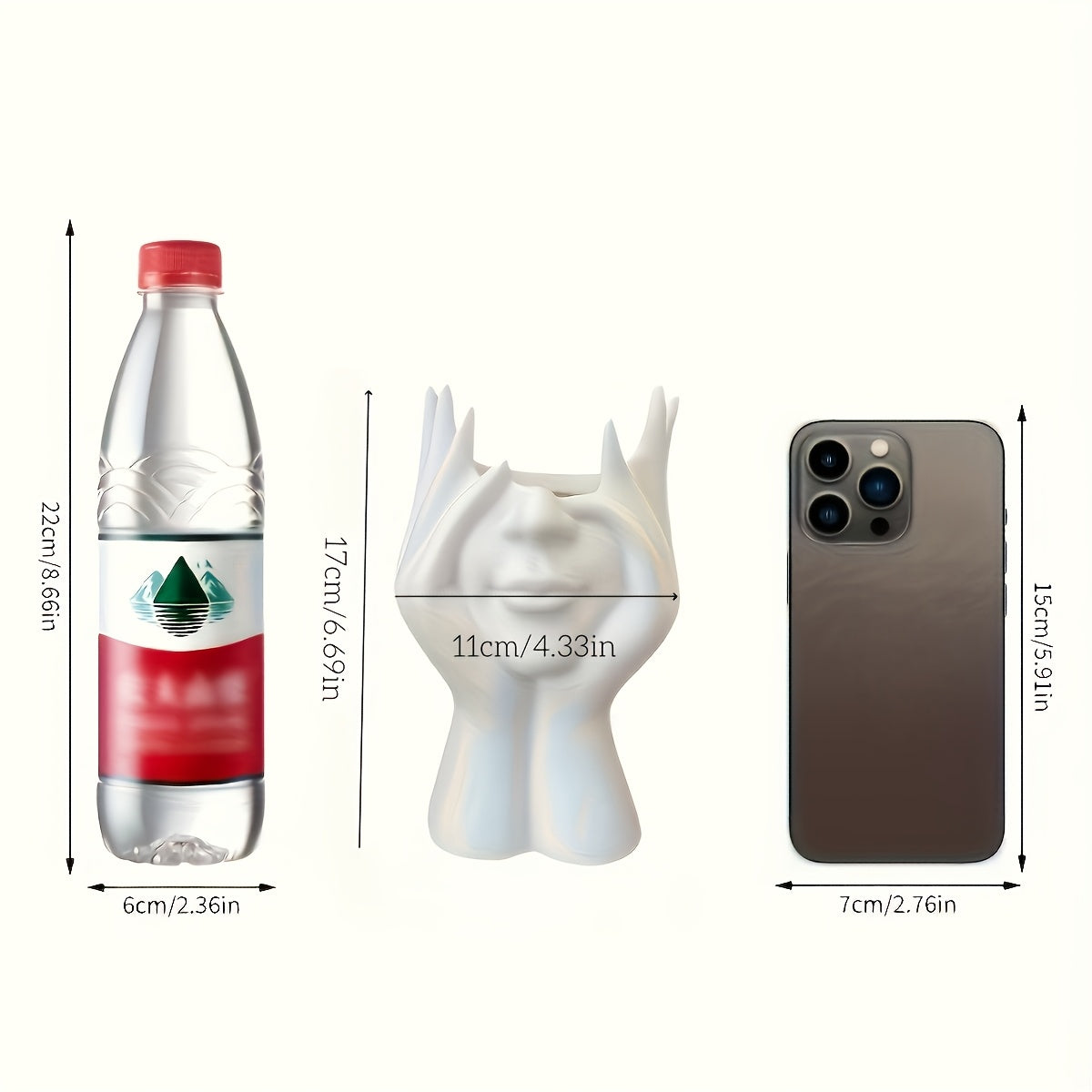 Suporte Criativo e Único para Pincéis de Maquiagem em Formato de Corpo Humano, Copo para Canetas e Recipiente Decorativo de Armazenamento. Organizador de Maquiagem Fofo para Penteadeira, Ferramenta de Mesa para Guardar Pincéis de Maquiagem. Inclui Suporte para Canetas, Porta-Pincéis e Design