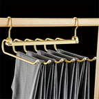 6-Layer Metal Paint Pant Hangers, Multifunctional, Space-Saving, Versatile for Closet Organization, Suitable for Pants, Jeans, Scarves, Wardrobes, And Bedroom Storage
