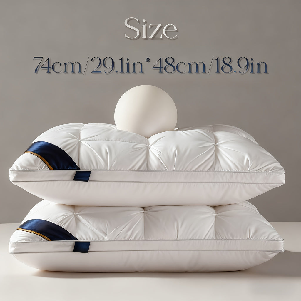 2 unidades/1 unidade Almofadas de Luxo com Qualidade de Hotel 5 Estrelas - 800g Suporte de Pescoço para Sono Profundo, Núcleo Anti-Descaimento para Todas as Estações, Tecido de Poliéster Hipoalergénico para Quartos de Casa e Autocaravanas, Hotéis, Adequadas para Todas as Estações, Roupa de Cama, Conforto de Viagem, Design Elegante