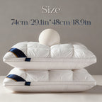 2 unidades/1 unidade Almofadas de Luxo com Qualidade de Hotel 5 Estrelas - 800g Suporte de Pescoço para Sono Profundo, Núcleo Anti-Descaimento para Todas as Estações, Tecido de Poliéster Hipoalergénico para Quartos de Casa e Autocaravanas, Hotéis, Adequadas para Todas as Estações, Roupa de Cama, Conforto de Viagem, Design Elegante