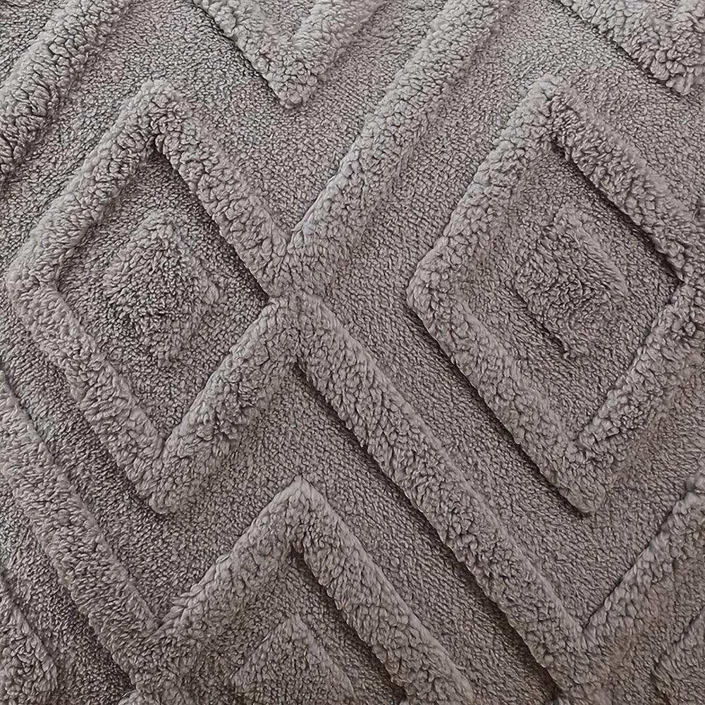 Conjunto de 2 capas de almofada de pelúcia sintética, luxuosa capa de almofada decorativa listrada macia e confortável, decoração de casa para feriados, decoração de almofada de cama para quarto
