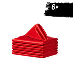 6/12 Peças de Guardanapos de Cetim Macio, Guardanapos Simples e Elegantes - Perfeitos para Casamentos, Chá de Panela, Festas e Decorações de Restaurantes