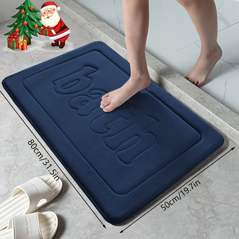 Tapete de Banho de Espuma de Memória de Luxo | Ultra Macio, Espesso 25D, Antiderrapante, Lavável na Máquina, Tapete de Casa de Banho de Poliéster de Secagem Rápida para Sala de Estar, Cozinha, Lavandaria, Quarto