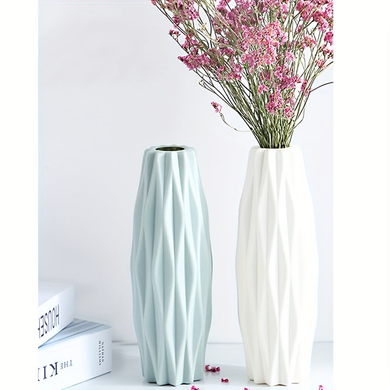 Conjunto de várias peças de vasos de plástico nórdicos, imitando vasos de cerâmica, adequados para decoração de sala de estar e mesa de jantar em casa, decoração de Dia de São Patrício e Páscoa, decoração de sala de beleza, decoração de casa de primavera