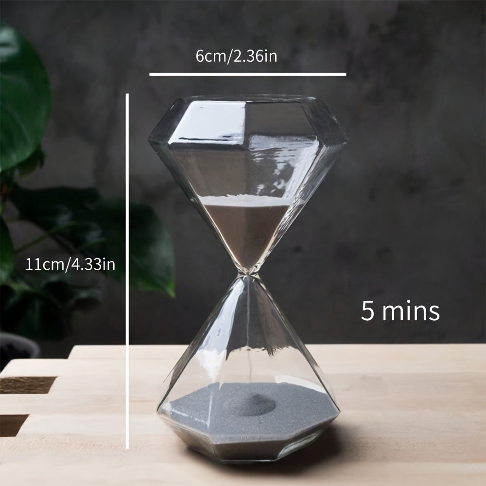 5-Minute Diamond Hourglass Timer Home Decor - Creative Gift for Friends and Family