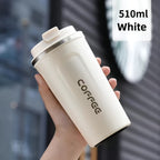 Caneca Térmica de Café, Aço Inoxidável Dupla Parede à Prova de Vazamentos, Acabamento Fosco, Mantém Quente e Frio por Horas, Presente Premium para Amantes de Café e Chá, Utensílio Durável