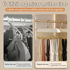 WOODEN KODI Cabinet with 8 Hooks: Multifunctional Vintage Organizer for Lingerie, Hangers, And Intimate Clothing