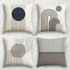 4 unidades, Feito de, Apresentando um Design Geométrico Minimalista, Perfeito para Criar um Ambiente Romântico na Sua Casa. Possui Impressão de um Lado e Mede 44,96 cm por 44,96 cm, Ideal para Decorar Sofás, Salas de Estar e Quartos