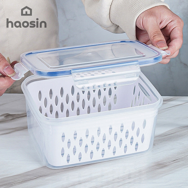 Local Delivery BR | Shipping-Set of 3 Sizes-Drainage Basket for Refrigerator (Small+Medium+Large) with Adjustable Valve - Stackable, Portable for Snacks, Food Organizer, Christmas Party.