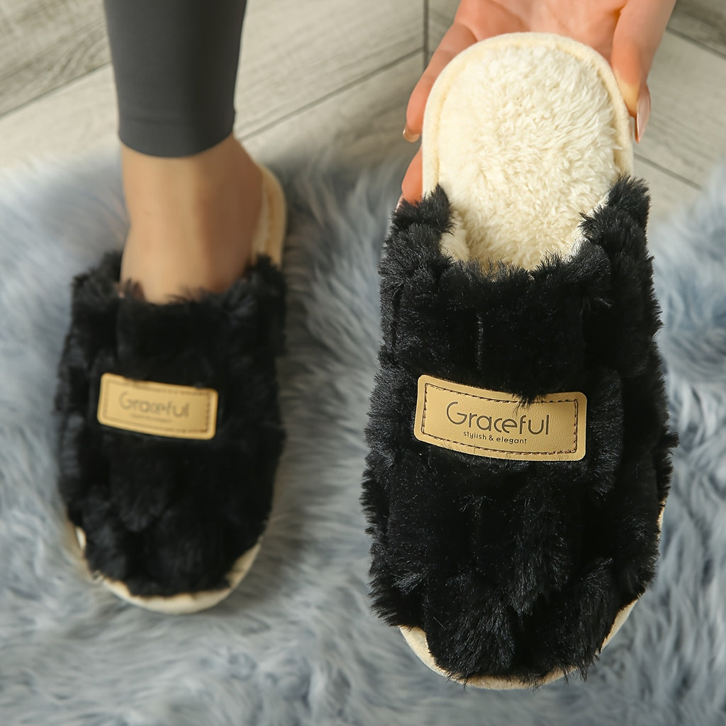 Chinelos de Interior Elegantes e Aconchegantes para Mulher, Calçado de Casa Moderno e Fácil de Usar com Aconchego e Quentura, Sapatos de Mulher