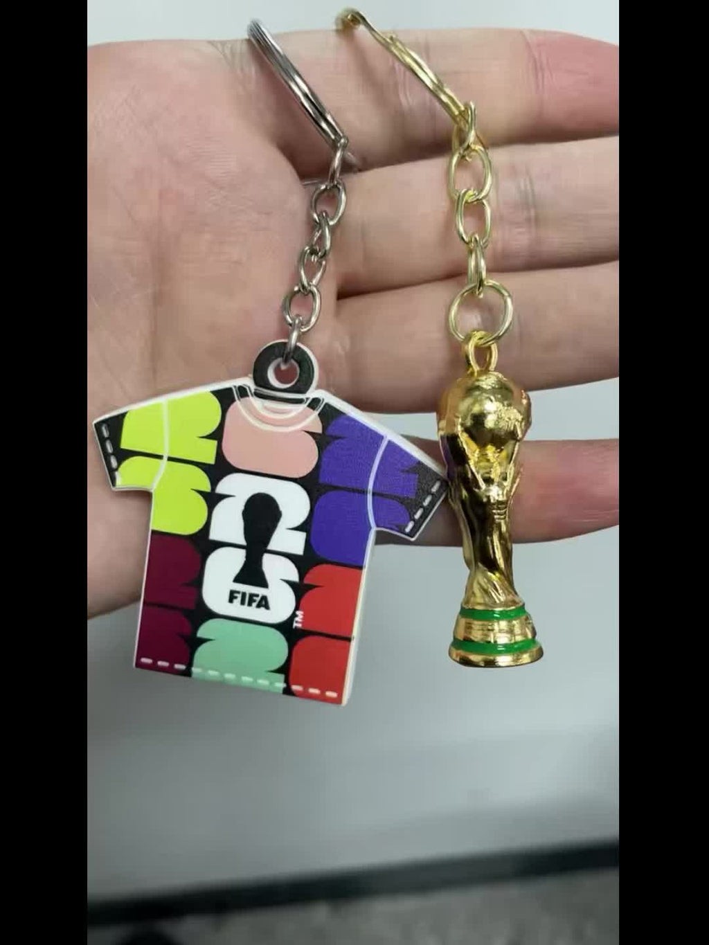 Gift for Her/Him 2pcs 'Keyring Packs' 2026 FIFAWorld Cup Keychain Pendant, World Cup Football, FIFA World Cup Trophy Keychain, Fan Merchandise, Exclusive Fan Cheering Decoration, World Cup Small Hanging Charms, Fan Event Small Gifts