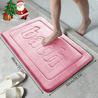 Tapete de Banho de Espuma de Memória de Luxo | Ultra Macio, Espesso 25D, Antiderrapante, Lavável na Máquina, Tapete de Casa de Banho de Poliéster de Secagem Rápida para Sala de Estar, Cozinha, Lavandaria, Quarto