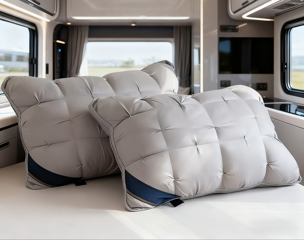 2 unidades/1 unidade Almofadas de Luxo com Qualidade de Hotel 5 Estrelas - 800g Suporte de Pescoço para Sono Profundo, Núcleo Anti-Descaimento para Todas as Estações, Tecido de Poliéster Hipoalergénico para Quartos de Casa e Autocaravanas, Hotéis, Adequadas para Todas as Estações, Roupa de Cama, Conforto de Viagem, Design Elegante