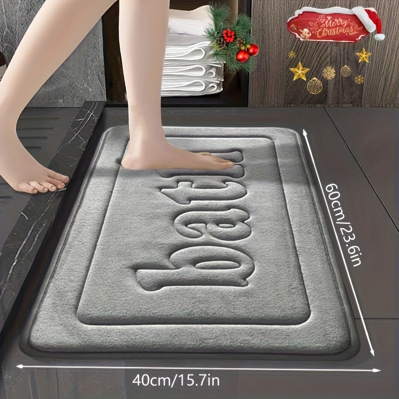 Tapete de Banho de Espuma de Memória de Luxo | Ultra Macio, Espesso 25D, Antiderrapante, Lavável na Máquina, Tapete de Casa de Banho de Poliéster de Secagem Rápida para Sala de Estar, Cozinha, Lavandaria, Quarto