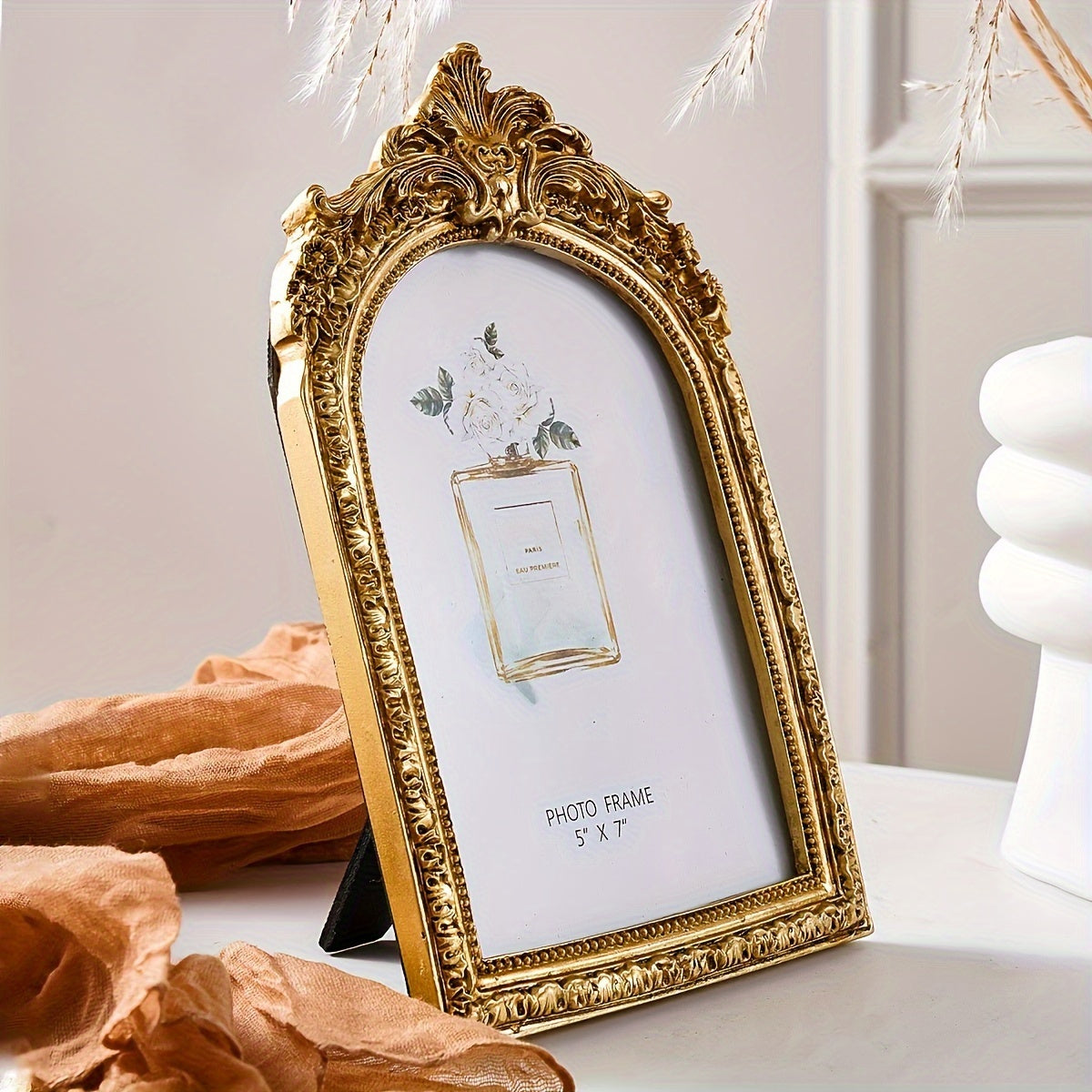1 Moldura de Foto de Resina Dourada Luxuosa - Decoração de Casamento, Exposição de Arte para Casa, Moldura Barroca Dourada de Alta Qualidade - Lembrança de Casamento, Novo Tendência na Decoração de Casa