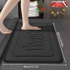 Tapete de Banho de Espuma de Memória de Luxo | Ultra Macio, Espesso 25D, Antiderrapante, Lavável na Máquina, Tapete de Casa de Banho de Poliéster de Secagem Rápida para Sala de Estar, Cozinha, Lavandaria, Quarto