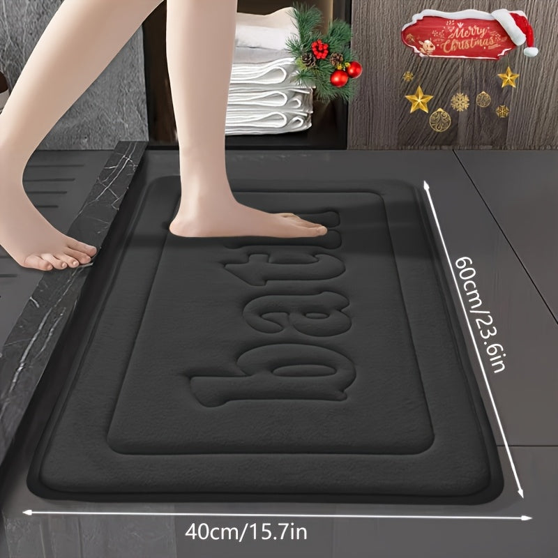 Tapete de Banho de Espuma de Memória de Luxo | Ultra Macio, Espesso 25D, Antiderrapante, Lavável na Máquina, Tapete de Casa de Banho de Poliéster de Secagem Rápida para Sala de Estar, Cozinha, Lavandaria, Quarto