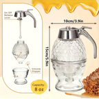 Honey Dispenser with a Stand - Suitable for Syrups, Sauces, And Condiments, - a Versatile Kitchen Tool for Olive Oil, Chocolate, And Sweetened Condensed Milk