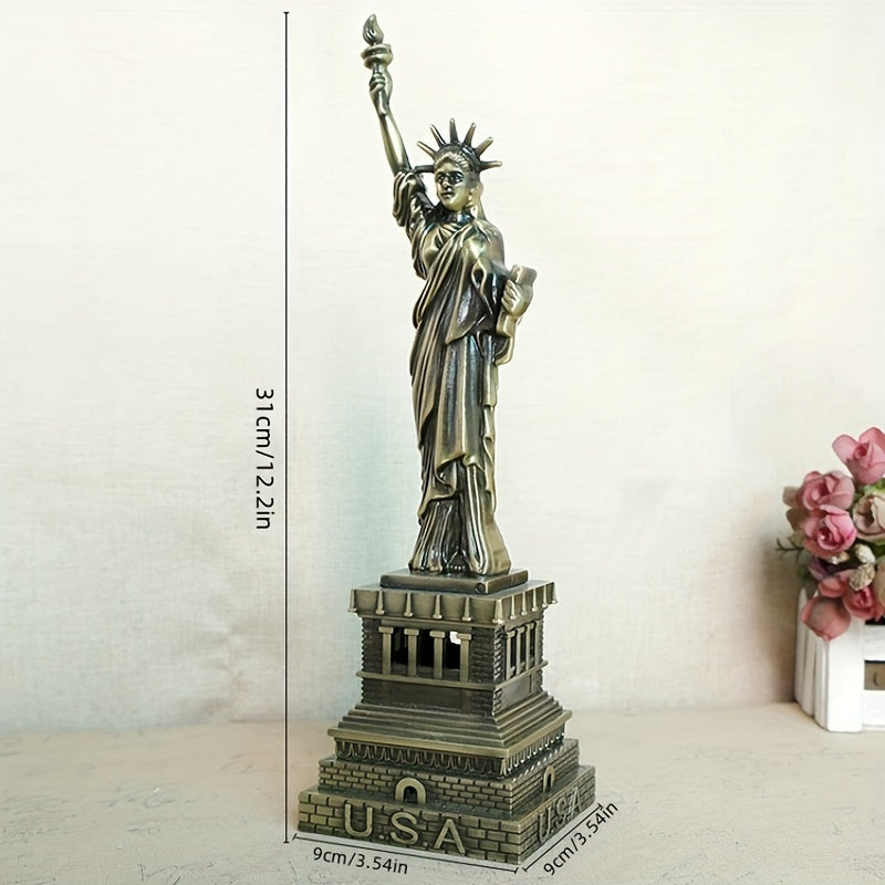 Escultura Metálica Intrincada da Estátua da Liberdade - Decoração Elegante para Casa, Lembrança de Viagem Perfeita & Presente de Férias, Ideal para Decoração de Quarto