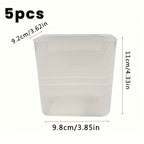 5 unidades de caixas de arrumação multifuncionais, cestos de fruta e legumes para frigorífico, recipientes para guardar snacks, caixas de arrumação de cozinha, caixas de arrumação universais para portas laterais e interiores de frigorífico, mantendo o frigorífico organizado, utensílios de cozinha