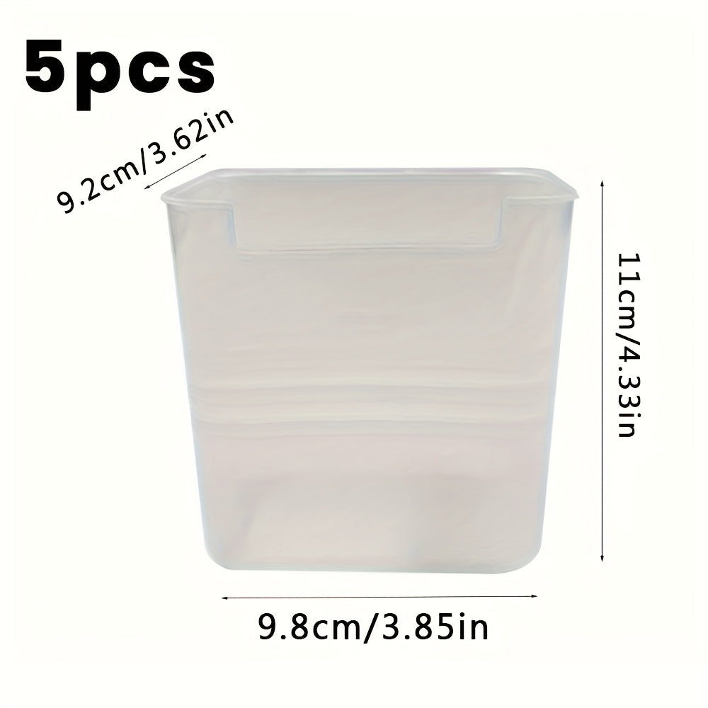 5 unidades de caixas de arrumação multifuncionais, cestos de fruta e legumes para frigorífico, recipientes para guardar snacks, caixas de arrumação de cozinha, caixas de arrumação universais para portas laterais e interiores de frigorífico, mantendo o frigorífico organizado, utensílios de cozinha