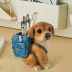 Porta-Canetas Cachorrinho com Mochila Decorativo