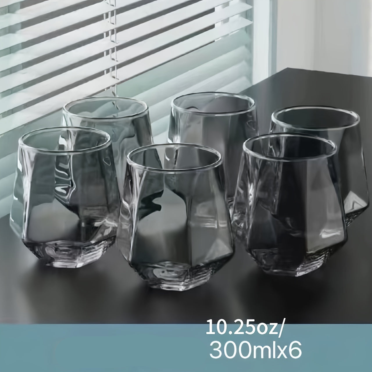 6 Peças de Copos de Vidro - Transparentes e Resistentes para Cerveja, Suco, Chá, Leite e Água - Ideais para Casa, Festas e Mesa de Jantar - Vidraria