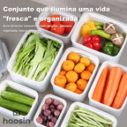 Local Delivery BR | Shipping-Set of 3 Sizes-Drainage Basket for Refrigerator (Small+Medium+Large) with Adjustable Valve - Stackable, Portable for Snacks, Food Organizer, Christmas Party.