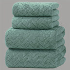 Conjunto de 4 Toalhas de Banho Premium Espessas - 2 Toalhas de Banho + 2 Toalhas de Mão. Altamente Absorventes, Sem Fiapos, Macias, Suaves para a Pele e de Secagem Rápida. Ideais para Outono e Inverno, Natação, Fitness e Uso Portátil. Adequadas para Sauna, Banheiro e como Presente de Natal