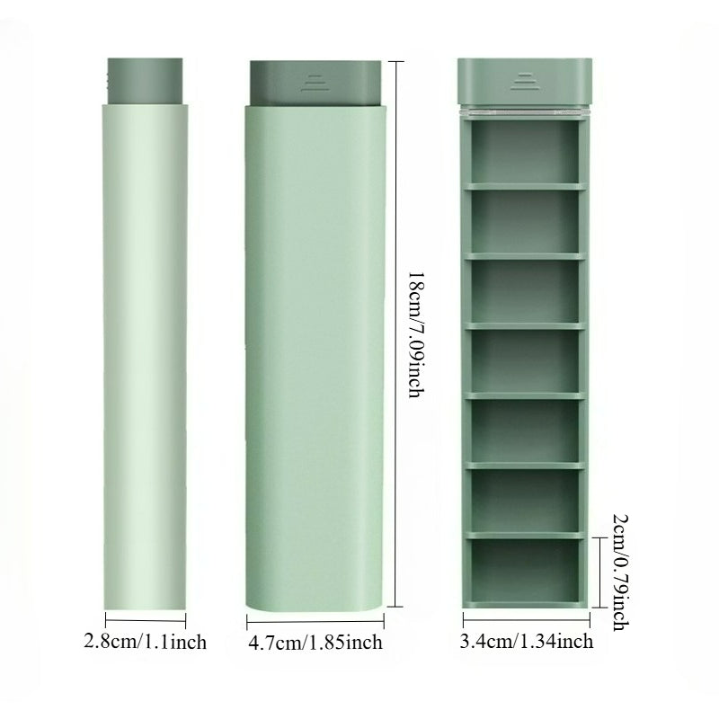 1-Week (7-Day) Travel Pill Organizer - Weekly Medication & Vitamin Case with Monday-Sunday Compartments, Compact & Portable Medicine Holder for Vitamins, Supplements, Medications - Cute Drawer-Style Daily Pill Box for -the-