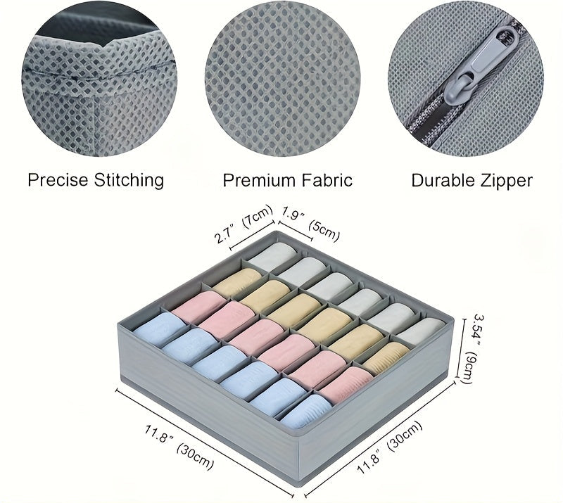 Organizador de Gavetas 48 Compartimentos em Tecido (Kit com 2)