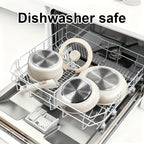 Conjunto de 5 peças de panelas antiaderentes IKTU em alumínio, com pegas removíveis para fácil limpeza e armazenamento, ideal para indução, gás e todos os tipos de fogões, perfeito como conjunto de panelas antiaderentes para autocaravanas, um excelente presente de Natal.