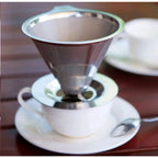 Filtro de Café Reutilizável em Inox Compatível com Suporte de Cone Padrão Lavável