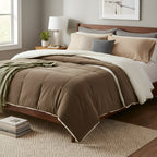 Sherpa Comforter and Duvet Set, Queen Size, Thick, Assorted Colors