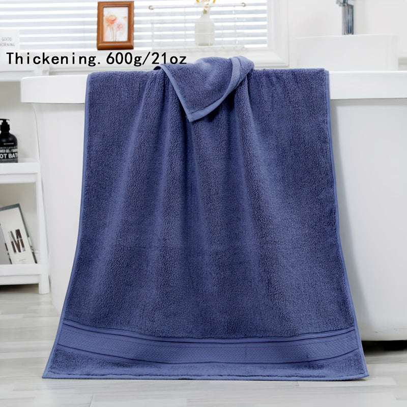 Conjunto de Toalhas de Banho de 2 Peças Premium, Toalhas de Algodão 100% Macias e Absorventes, Inodoro, Ideal para Casa, Férias, Banheiro de Casal, Presente de Natal