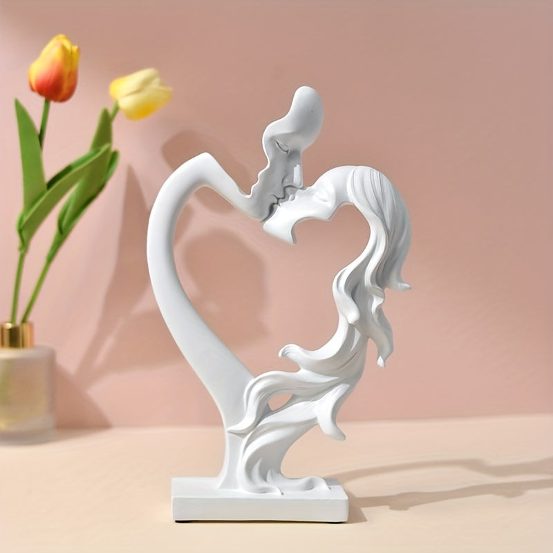 1 peça Estátua de Casal em Resina Minimalista Moderna, Ornamento de Escultura de Figura Abstrata, Decoração de Casa, Peça de Artesanato em Resina de Estilo Minimalista de Luxo, Adequado para Decorar Mesas de Sala de Estar e Garrafeiras, Presente Perfeito para Amigos, Presente de Dia dos Namorados.
