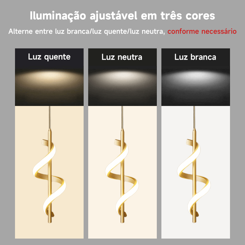 Luminária De Teto Pendente Led Moderna Lustre para Corredor Sala Quarto Moderna