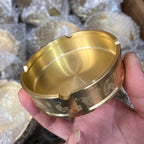 1 unid., Cinzeiro de Latão Puro para Sala de Estar Escritório, Estilo Moderno Tradicional de Alta Qualidade, Acessório Decorativo Metálico para Mesa de Café, Decoração para Casa ou Escritório, Presente para Festa do Dia da Independência e Temporada de Formatura Escolar