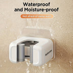 2-Pack Suporte de Parede para Vassoura e Esfregão, Organizador de Ferramentas Multifuncional sem Furação, Acessórios de Limpeza para Banheiro, Cozinha e Jardim, Ganchos Práticos para Casa