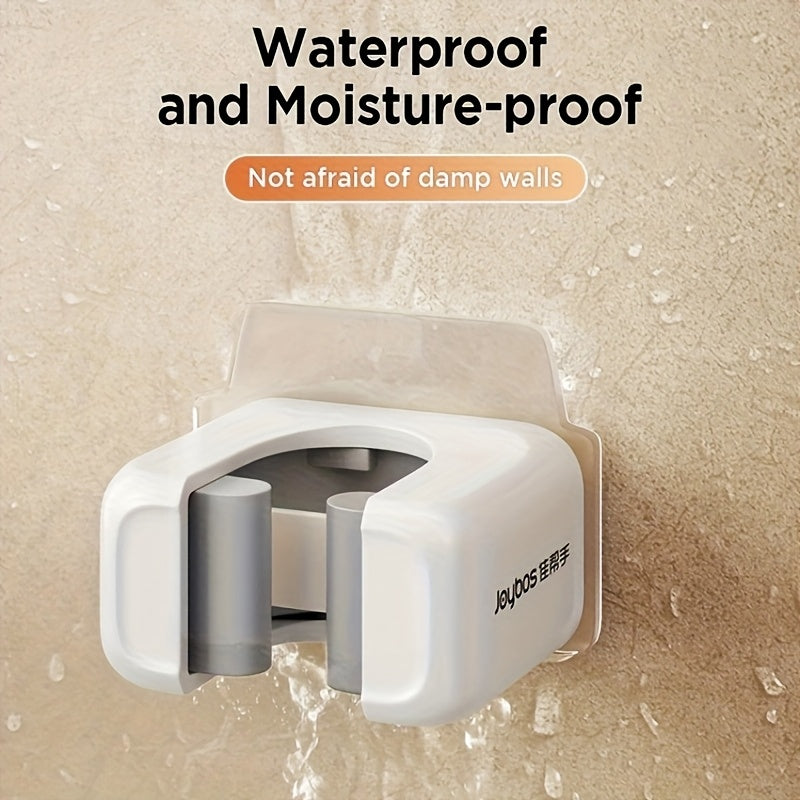 2-Pack Suporte de Parede para Vassoura e Esfregão, Organizador de Ferramentas Multifuncional sem Furação, Acessórios de Limpeza para Banheiro, Cozinha e Jardim, Ganchos Práticos para Casa