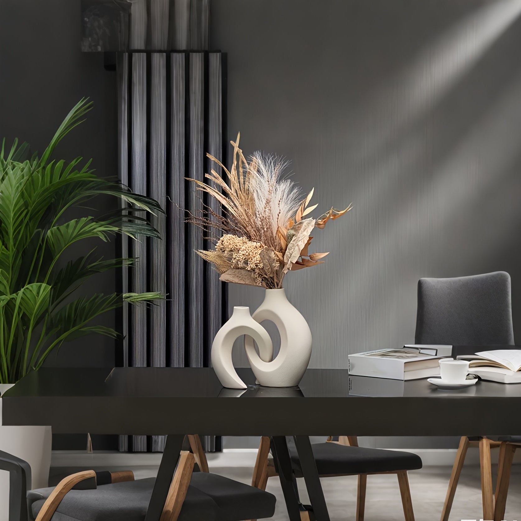 Conjunto de 2 Vasos de Cerâmica