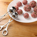 1 unidade de colher de gelado e formador de bolas de carne em aço inoxidável - Antiaderente, ferramenta fácil de apertar para fazer bolinhos de arroz perfeitos, cake pops e colheres de gelado | Apresenta um pega antiderrapante e é lavável na máquina de lavar louça, um gadget de cozinha prático