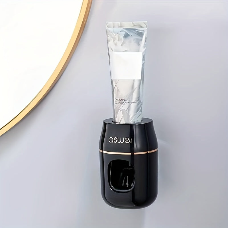 Conjunto de Dispensador de Pasta de Dentes e Suporte para Escovas de Dentes de Parede para Uso Doméstico, Projetado para Crianças, com um Design de Sucção Manual Bonito