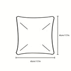 1pc Capa de Almofada Decorativa Bohemia Bordada - Design Geométrico Marroquino, 45.72x45.72 cm, Hipoalergênica para Sofá e Quarto, Fechamento com Zíper (Sem Enchimento), Tecido Texturizado Espesso, Decoração Rústica Champanhe para Sala e Quarto, Acessório para Cama ou Sofá