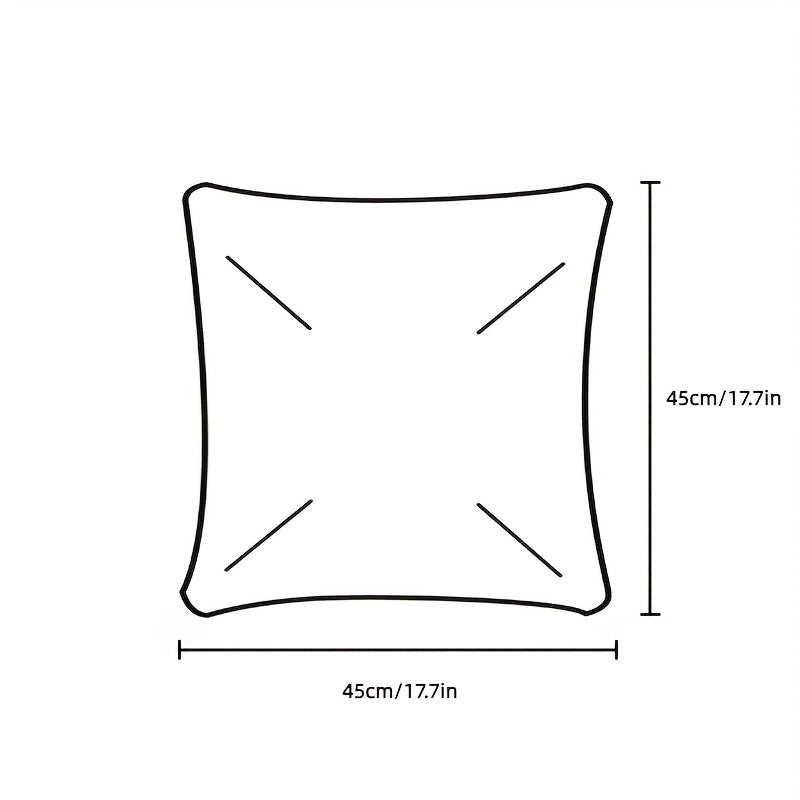 1pc Capa de Almofada Decorativa Bohemia Bordada - Design Geométrico Marroquino, 45.72x45.72 cm, Hipoalergênica para Sofá e Quarto, Fechamento com Zíper (Sem Enchimento), Tecido Texturizado Espesso, Decoração Rústica Champanhe para Sala e Quarto, Acessório para Cama ou Sofá