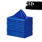 6/12 Peças de Guardanapos de Cetim Macio, Guardanapos Simples e Elegantes - Perfeitos para Casamentos, Chá de Panela, Festas e Decorações de Restaurantes