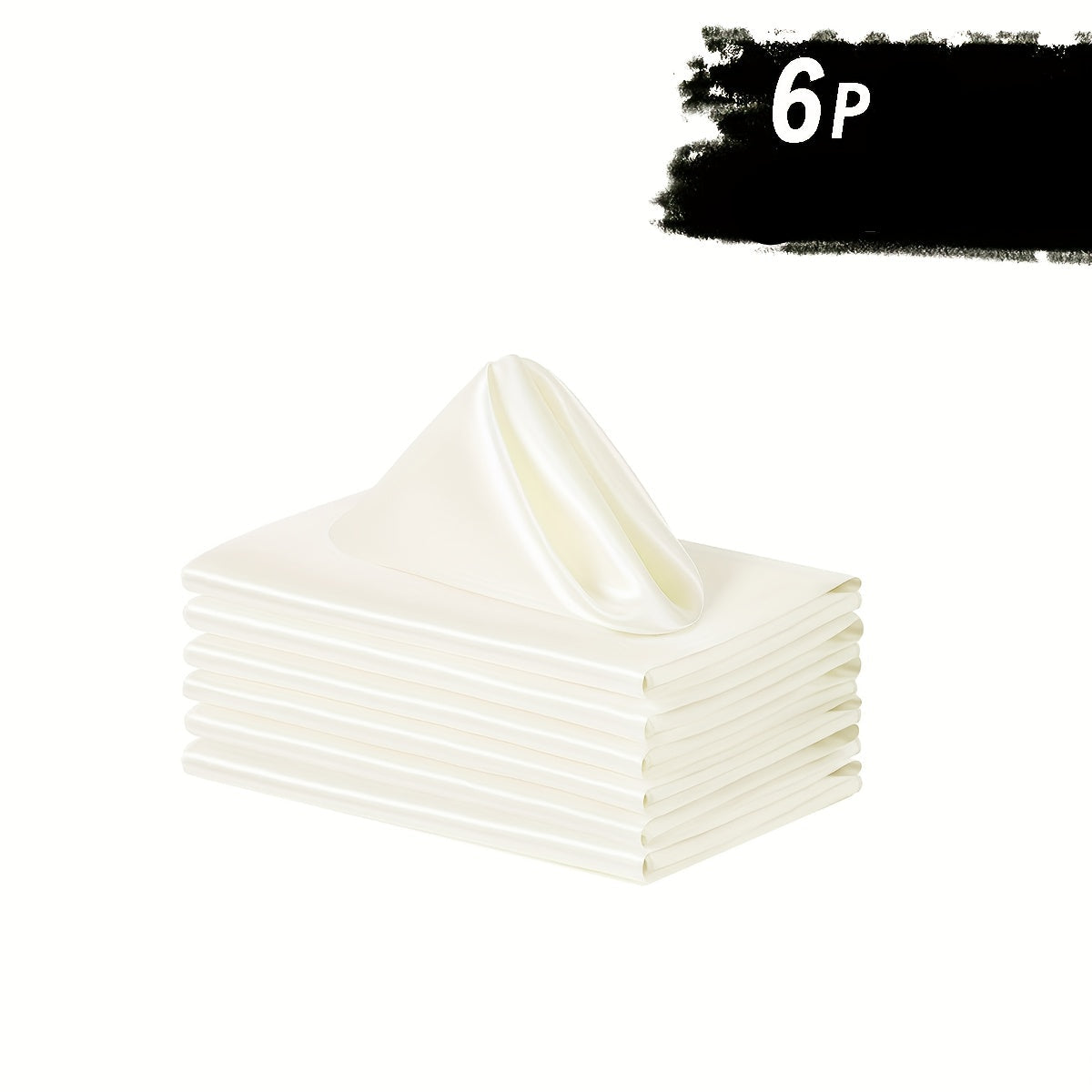 6/12 Peças de Guardanapos de Cetim Macio, Guardanapos Simples e Elegantes - Perfeitos para Casamentos, Chá de Panela, Festas e Decorações de Restaurantes