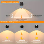 Luz de Parede LED com Sensor de Movimento, Recarregável por USB, Inclui Controlo Remoto, Brilho Ajustável, Três Temperaturas de Cor e Função de Temporizador. Adequada para Galerias, Escadas, Corredores, Salas de Estar e Vitrines.