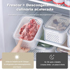 Local Delivery BR | Shipping-Set of 3 Sizes-Drainage Basket for Refrigerator (Small+Medium+Large) with Adjustable Valve - Stackable, Portable for Snacks, Food Organizer, Christmas Party.
