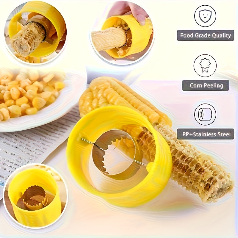 Desengonçadores de Milho Manuais, Descascadores de Legumes Multifuncionais, Removedores de Espigas de Milho Eficientes e Descascadores de Legumes, Removedores de Espigas de Milho, Desengonçadores de Milho Reutilizáveis, Utensílios de Cozinha e Ferramentas de Cozinha Doméstica para Frutas e Legumes